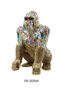 DKD Home Decor Figura de Gorila Dorado en Resina