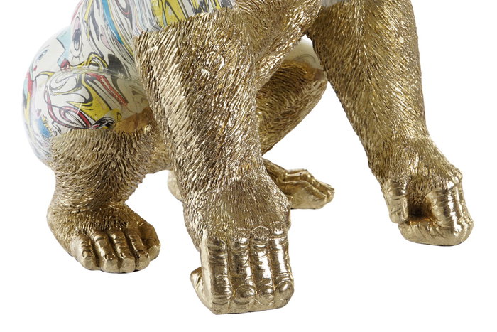 DKD Home Decor Figura de Gorila Dorado en Resina DKD Home Decor Figura de Gorila Dorado en Resina