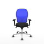 PIQUERAS Y CRESPO Silla de oficina Jorquera con mecanismo Sincro, Azul y Negro
