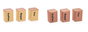 DKD Home Decor Set de 6 Botes de Metal y Bambú Chinalight 22
