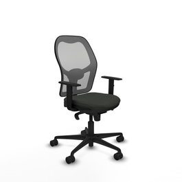 PIQUERAS Y CRESPO Silla de oficina Jorquera con mecanismo Sincro, Negro y Gris