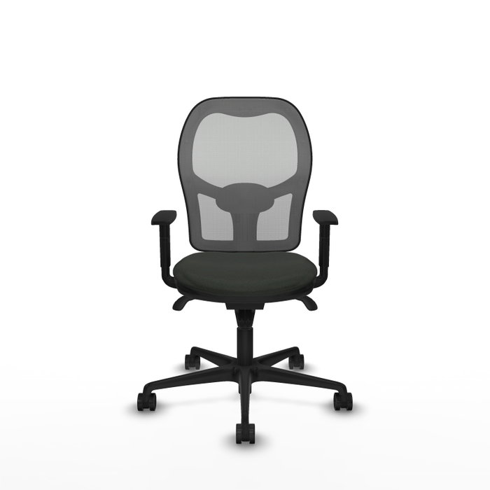 PIQUERAS Y CRESPO Silla de oficina Jorquera con mecanismo Sincro, Negro y Gris