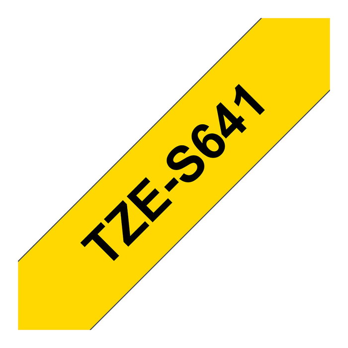 Brother TZe-S641 Cinta laminada súper adhesiva 18mm Amarillo/Negro