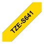 Brother TZe-S641 Cinta laminada súper adhesiva 18mm Amarillo/Negro