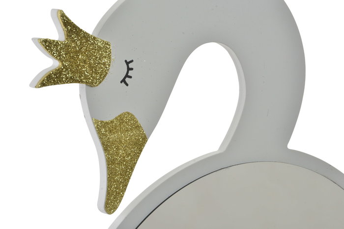 DKD Home Decor Espejo de Madera con Perchero Colección Swan, Pack de 2