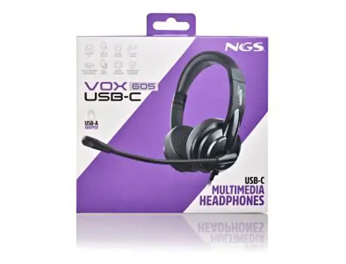 NGS VOX 605 USB-C Auriculares de Diadema Negro