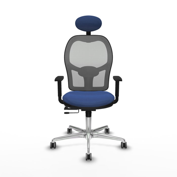 PIQUERAS Y CRESPO Silla de oficina Jorquera con mecanismo Sincro/Traslack Azul marino y Gris PIQUERAS Y CRESPO Silla de oficina Jorquera con mecanismo Sincro/Traslack Azul marino y Gris