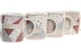 DKD Home Decor Mug Rosa Fucsia Porcelana 8.3 x 9.5 x 11.5 cm 365ml (12 Unidades)