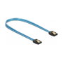 DeLOCK Cable SATA III 6 Gb/s con efecto de brillo UV azul, 70 cm
