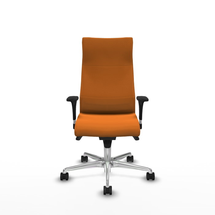 PIQUERAS Y CRESPO Sillón Albacete Naranja con Mecanismo Sincro y Base de Aluminio