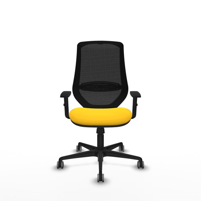 PIQUERAS Y CRESPO Silla de oficina Mardos Amarillo y Negro