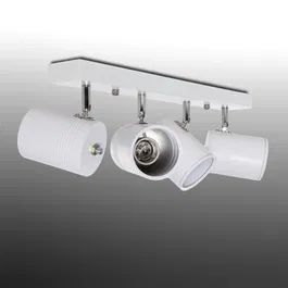 Eliana HO-4XE27WALLLIGHT_W Lámpara de Techo Aplique Plafón 4 Luces Casquillo E27 Blanco Aluminio