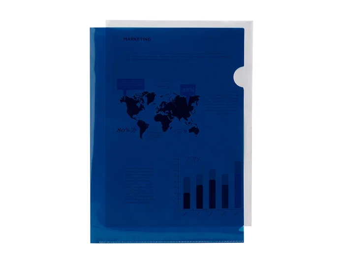 Liderpapel Carpeta Dossier Uñero 44002 Polipropileno DIN A4 Azul Capacidad 20 Hojas