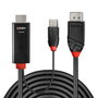 Lindy Adaptador de Cable de Vídeo HDMI + USB Type-A a DisplayPort Negro, 1 m