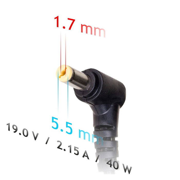 AKYGA AK-ND-47 Fuente de alimentación de 40W 19V 2,15A