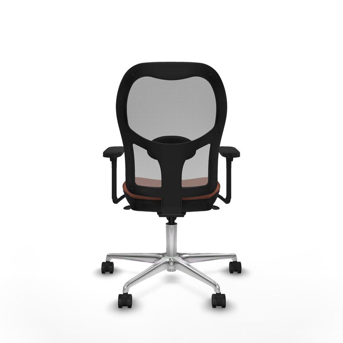 PIQUERAS Y CRESPO Silla de oficina Jorquera con mecanismo Sincro, brazos 3D, marrón y gris