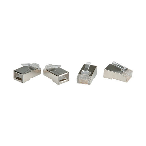 ROLINE Pack de 10 conectores modulares blindados Cat.6 Class E con blindaje ROLINE Pack de 10 conectores modulares blindados Cat.6 Class E con blindaje