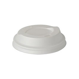 PAPSTAR pure Tapa para Vasos de Café Desechables 8 cm, Blanco