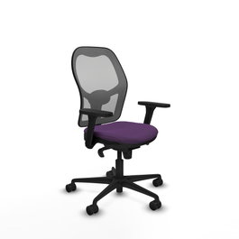 PIQUERAS Y CRESPO Silla de oficina Jorquera con mecanismo sincro, morada y gris