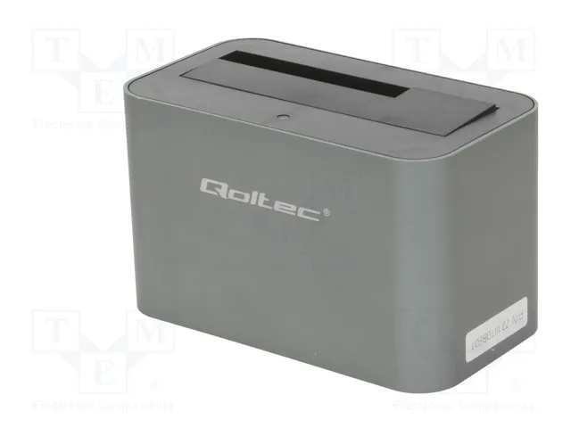 QOLTEC Estación de acoplamiento USB 3.0 Gris Plata