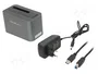 QOLTEC Estación de acoplamiento USB 3.0 Gris Plata
