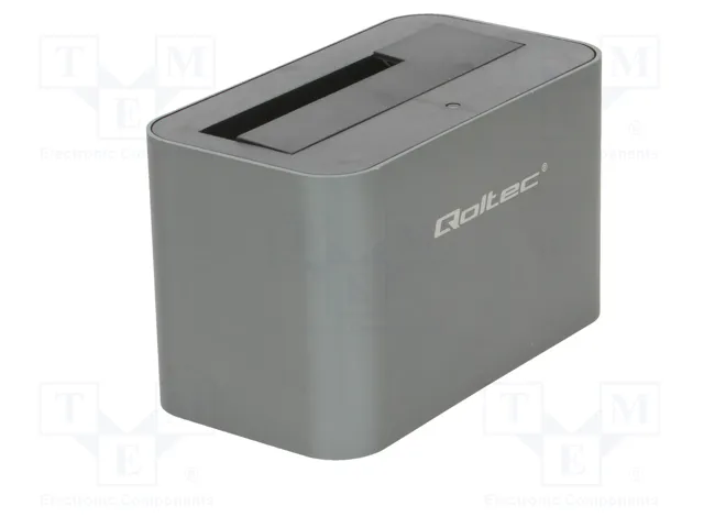 QOLTEC Estación de acoplamiento USB 3.0 Gris Plata