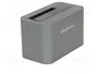 QOLTEC Estación de acoplamiento USB 3.0 Gris Plata