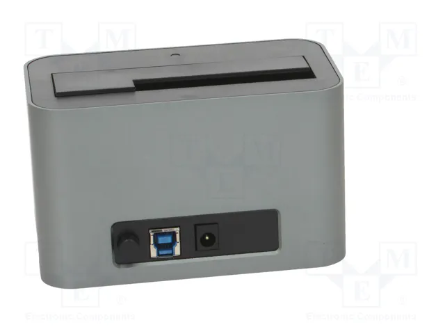 QOLTEC Estación de acoplamiento USB 3.0 Gris Plata