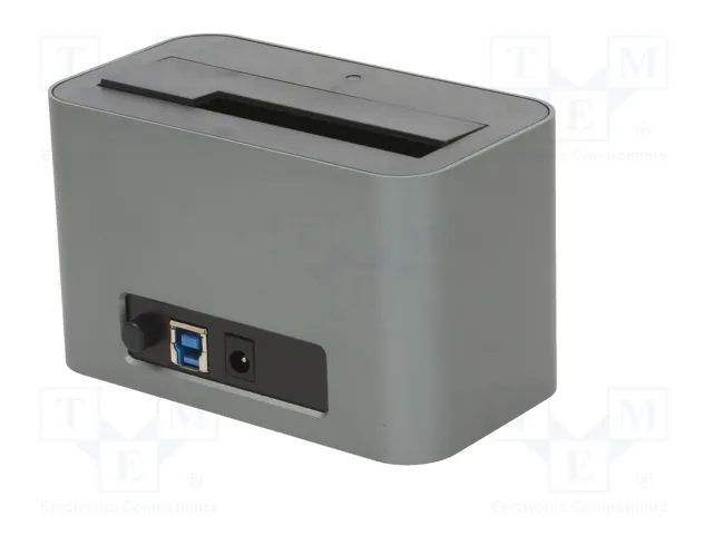 QOLTEC Estación de acoplamiento USB 3.0 Gris Plata