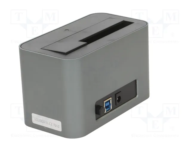 QOLTEC Estación de acoplamiento USB 3.0 Gris Plata