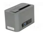 QOLTEC Estación de acoplamiento USB 3.0 Gris Plata