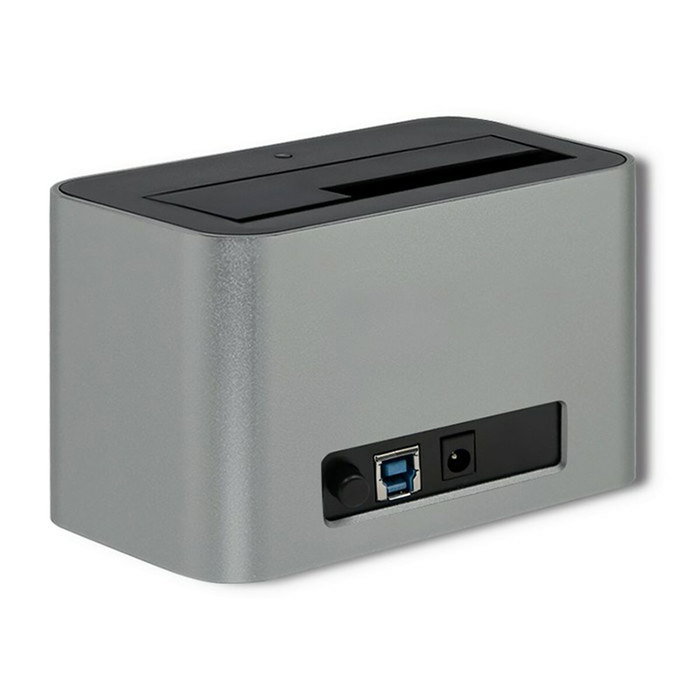 QOLTEC Estación de acoplamiento USB 3.0 Gris Plata