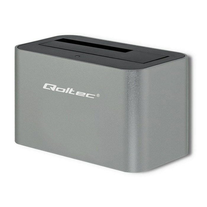 QOLTEC Estación de acoplamiento USB 3.0 Gris Plata