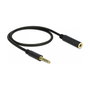 DeLOCK 85795 Cable de extensión de audio 4,4 mm 5 pines, 0,5 m, Negro