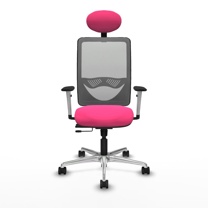PIQUERAS Y CRESPO Silla de oficina Zulema Rosa y Gris con mecanismo Sincro/Traslack PIQUERAS Y CRESPO Silla de oficina Zulema Rosa y Gris con mecanismo Sincro/Traslack