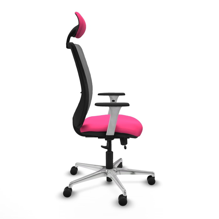PIQUERAS Y CRESPO Silla de oficina Zulema Rosa y Gris con mecanismo Sincro/Traslack PIQUERAS Y CRESPO Silla de oficina Zulema Rosa y Gris con mecanismo Sincro/Traslack