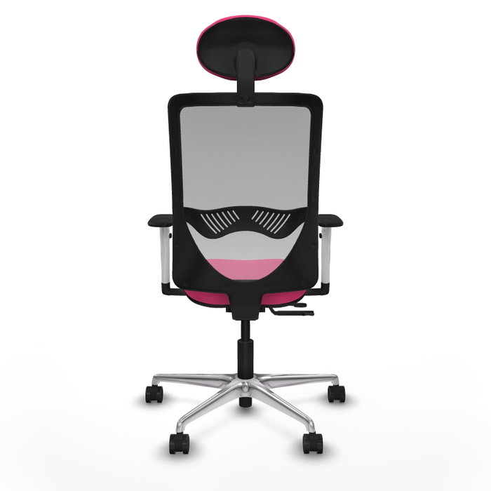 PIQUERAS Y CRESPO Silla de oficina Zulema Rosa y Gris con mecanismo Sincro/Traslack PIQUERAS Y CRESPO Silla de oficina Zulema Rosa y Gris con mecanismo Sincro/Traslack