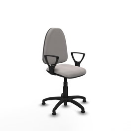 PIQUERAS Y CRESPO Silla de oficina Aýna Blanca con Brazos Fijos