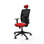 PIQUERAS Y CRESPO Silla de oficina Motilla con mecanismo Sincro/Traslack, Rojo y Negro