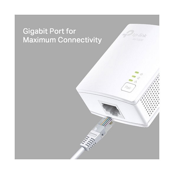 TP-Link Powerline PA7019 Kit Adaptadores PLC AV1000 con Puerto Gigabit Ethernet, Blanco