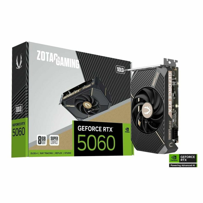ZOTAC GAMING GeForce RTX 5060 SOLO 8 GB GDDR7 Negro ZOTAC GAMING GeForce RTX 5060 SOLO 8 GB GDDR7 Negro