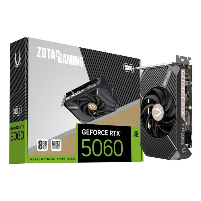 ZOTAC GAMING GeForce RTX 5060 SOLO 8 GB GDDR7 Negro ZOTAC GAMING GeForce RTX 5060 SOLO 8 GB GDDR7 Negro