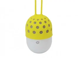 Conceptronic CSPKBTWPHLY Altavoz Portátil Bluetooth con Luz LED, Amarillo y Blanco