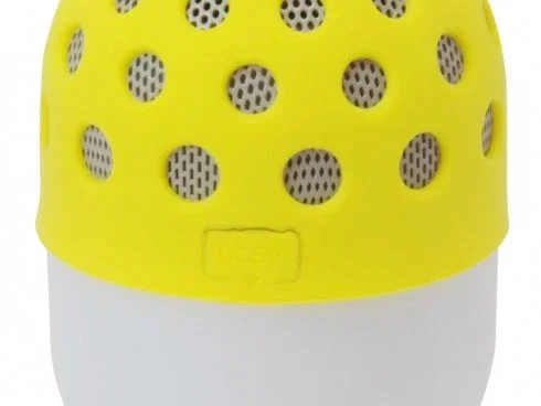 Conceptronic CSPKBTWPHLY Altavoz Portátil Bluetooth con Luz LED, Amarillo y Blanco