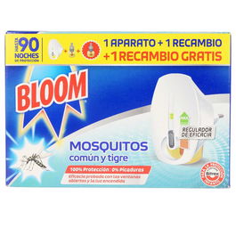 Bloom Mosquitos aparato eléctrico + 2 recambios, protección 90 noches