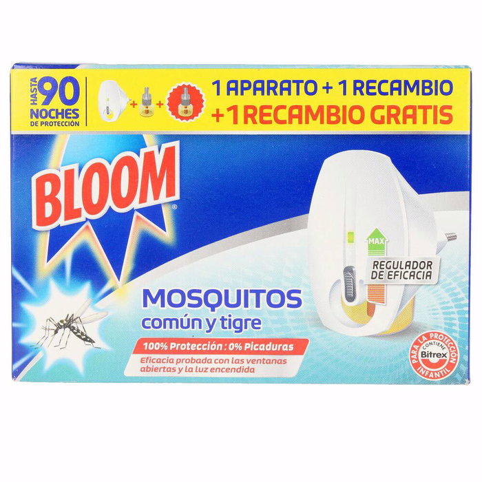 Bloom Mosquitos aparato eléctrico + 2 recambios, protección 90 noches