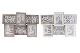 DKD Home Decor Marco Multifoto MDF y Cristal 46x3x32 Surtido de 2