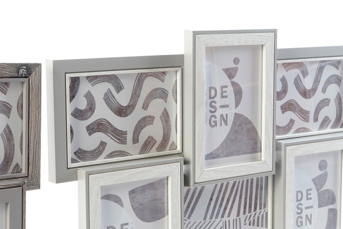 DKD Home Decor Marco Multifoto MDF y Cristal 46x3x32 Surtido de 2