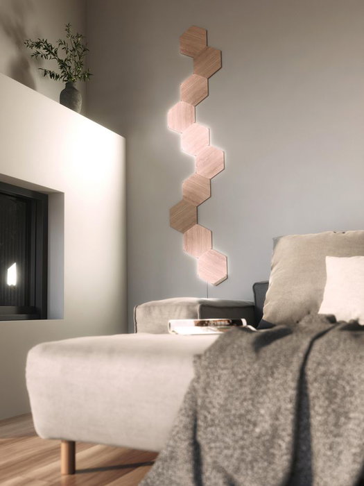 Nanoleaf Elements Kit de Inicio de Paneles Hexagonales 13 uds. Iluminación Inteligente Modular