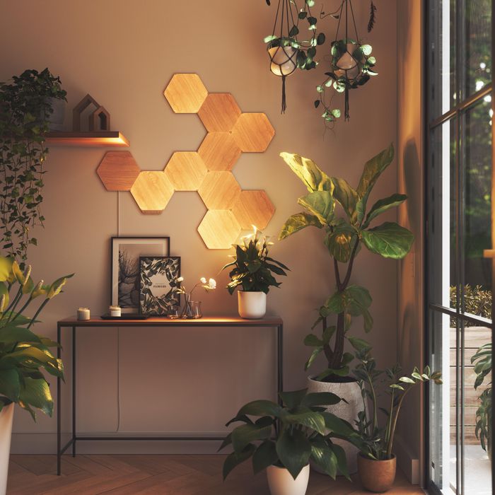 Nanoleaf Elements Kit de Inicio de Paneles Hexagonales 13 uds. Iluminación Inteligente Modular